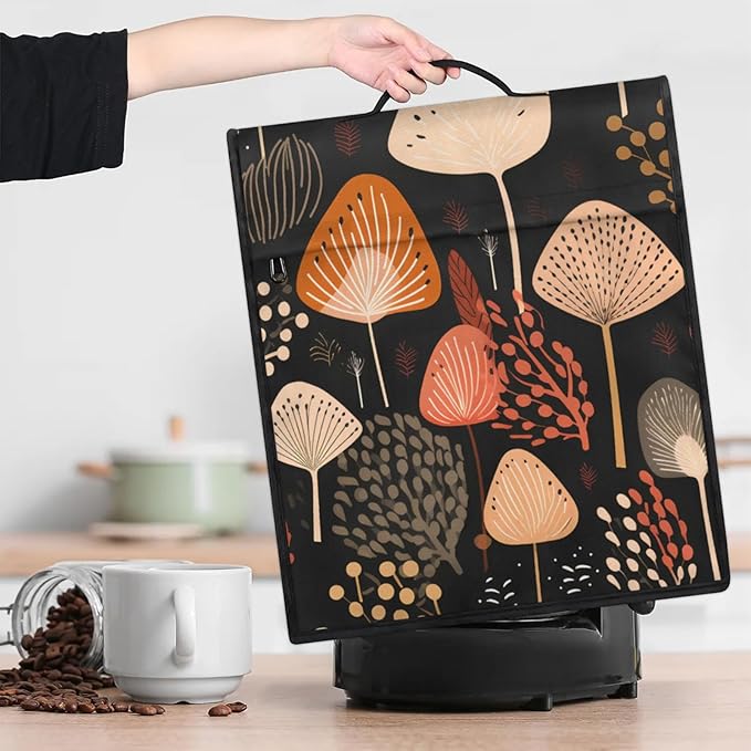 cfpolar Kitchen Aid Mixer Cover Compatible with 6-8 Quarts Abstract Geometric Leaves Stand Mixer Cover Kitchen Aid Mixers Accessories Appliance Organizer Bag Dust Covers with Zipper Pocket
