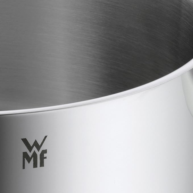WMF Pot Set 4-Piece Provence Plus Pouring Rim Glass Lid Cromargan Stainless Steel Polished Suitable for Induction Hobs Dishwasher-Safe