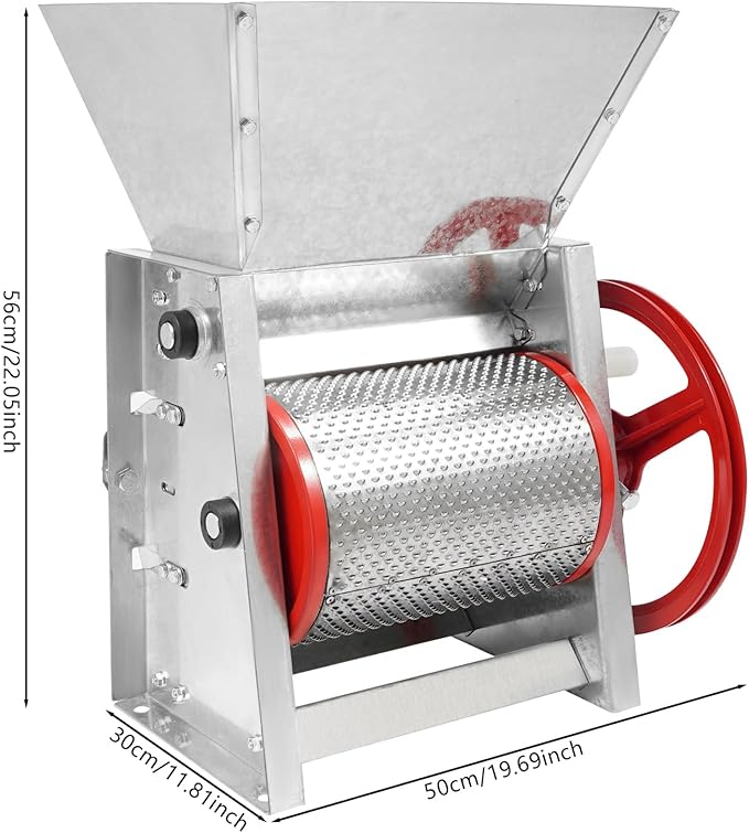 Coffee Beans Peeling Machine Hand Crank C-offee B-ean Shelling machine with Large Opening Feeding Mouth 19.69x11.81x22.05in Commercial Stainless Steel Coffee Bean Peeling Machine 66.14-220.46lbs/h