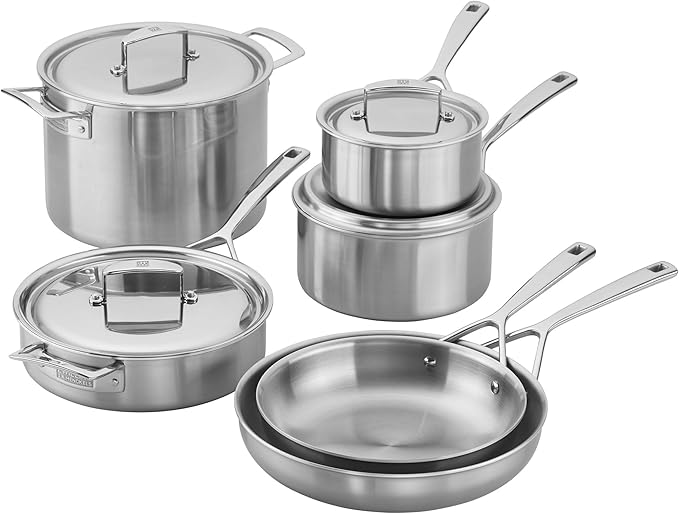 ZWILLING Aurora 5-Ply Stainless Steel 10 Piece Cookware Set