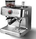 Espresso Coffee Machine with Built-in Coffee Grinder 20 Bar Pressure Professional Coffee Maker 15 Precise Grind Settings with Steam Wand Cappuccino or Latte 2.8L Water Tank