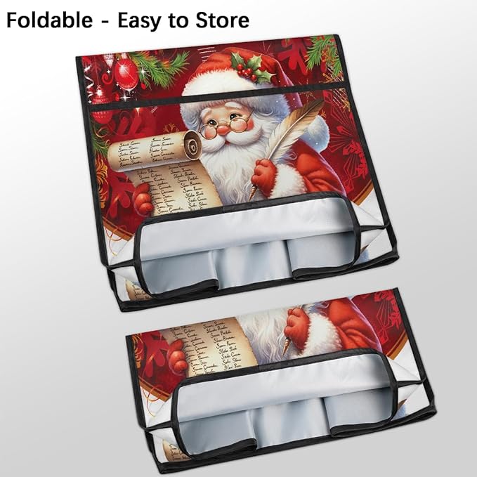 cfpolar Kitchen Aid Mixer Cover Compatible with 6-8 Quarts Santa Claus Christmas Ball Stand Mixer Cover Kitchen Aid Mixers Accessories Appliance Organizer Bag Dust Covers with Zipper Pocket