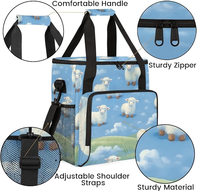 Sheep Steppe Coffee Maker Carrying Bag Portable Travel Storage Tote Bag Compatible with K-Mini or K-Mini Plus Single Serve Coffee Brewer Carrying Case with Multiple Pockets &amp Shoulder Strap
