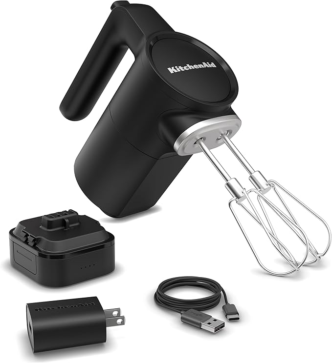 KitchenAid GoTM Cordless Hand Mixer &amp Blender Bundle - 12V Battery 60 Min Run Time Hand Mixer 30 Min Blender
