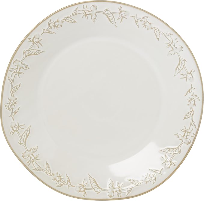 Lenox Dinnerware Set Homespun 12-Piece Set Service For 4 Stoneware Material Dishwasher &amp Microwave Safe Home And Kitchen Dishes Kitchen And Dining Plates And Bowls Sets (White 12 Pieces)