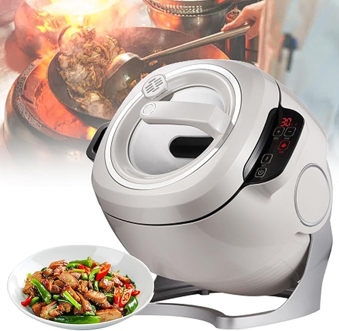 Commercial Automatic Stir Frying MachineDrum Type Food ProcessorElectric Cooking Machine360° Rotating Heating Pot3 Speed Adjustable Cooker(110v)