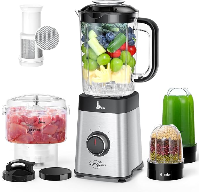 Sangcon Blenders and Food Processor Combo for Kitchen Bundle with immersion blender