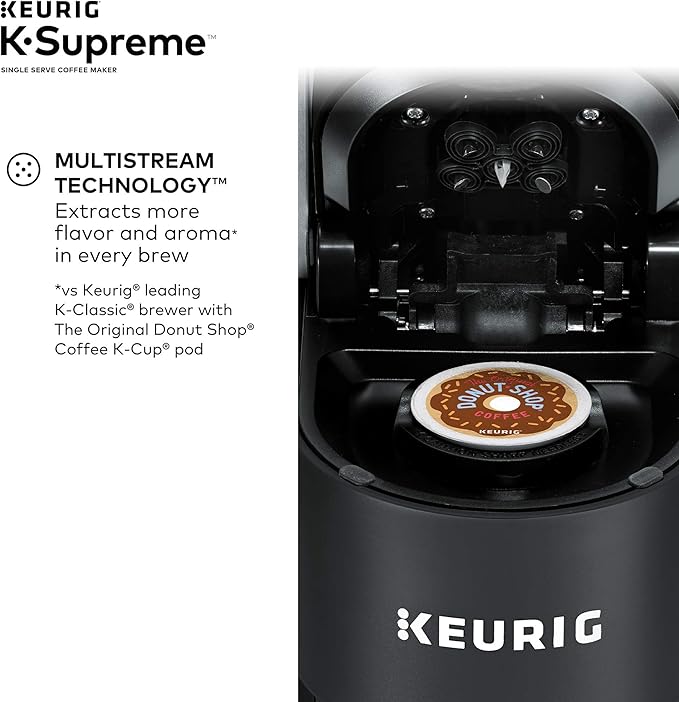 Keurig® K-Supreme Single Serve K-Cup Pod Coffee Maker (Black) 3-Month Brewer Maintenance Kit