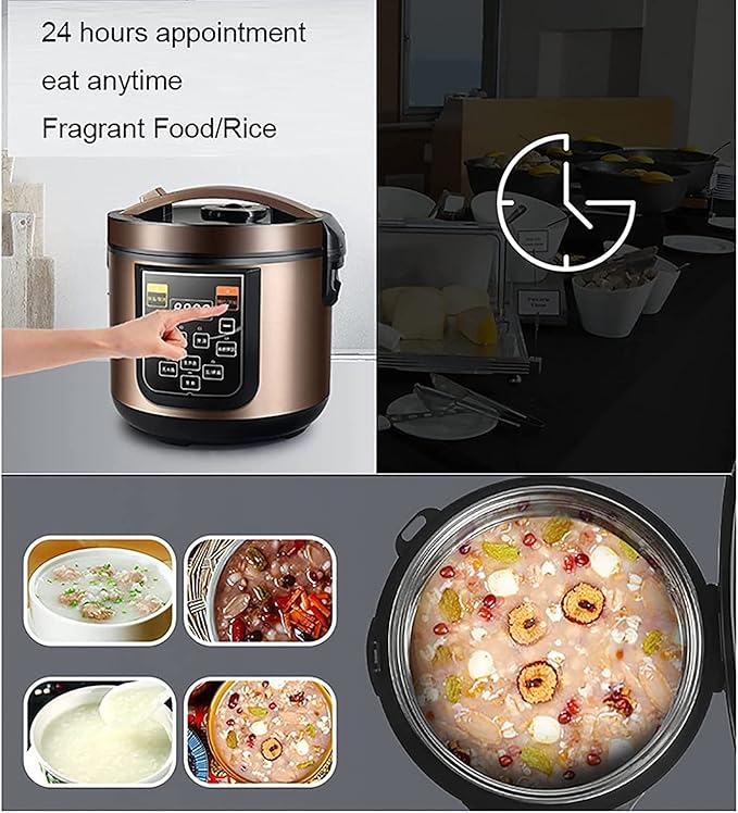 Household Electric Rice Cooker Low-Sugar Household Rice Cooker 304 Stainless Steel Liner Rice Soup Separated For 3-7 People