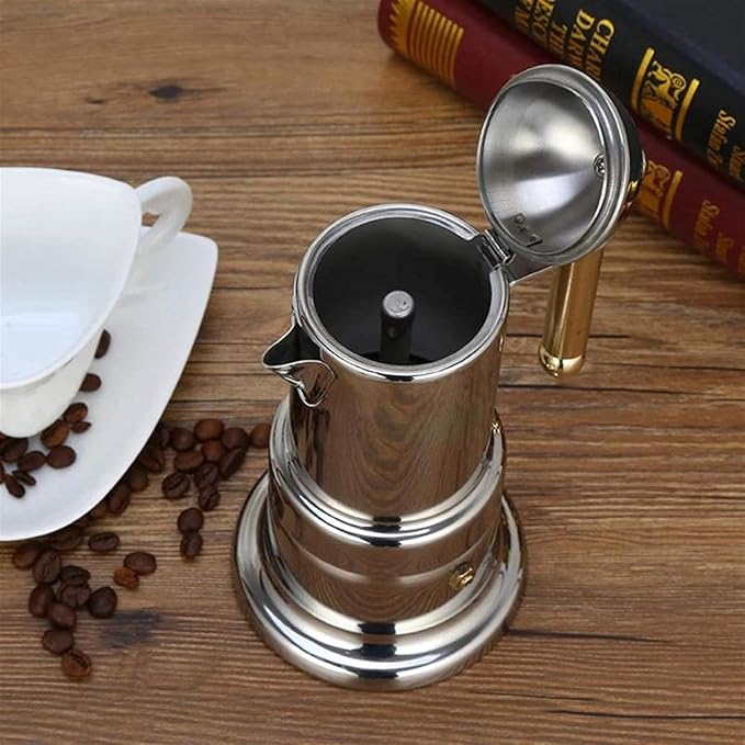 Coffee Maker Coffee Machine Filter Automatic for Home Kitchen 200 Ml Stainless Steel Coffee Maker Espresso and Cappuccino Maker Coffee Machine