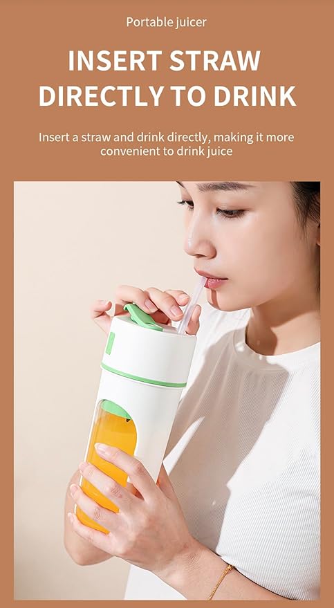 Portable Blender for Shakes and Smoothies 18oz Personal Size Blender with USB-C Rechargeable 6 Blades for Crushing Ice White
