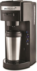 Brentwood TS-114 Coffee Maker with Travel MugK-Cup Single ServeBlack