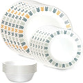 Corelle Vitrelle 18 Piece Glass Dinnerware Sets Service for 6 Triple Layer Chip &amp Crack Resistant Glass Plate and Bowl Sets Anders