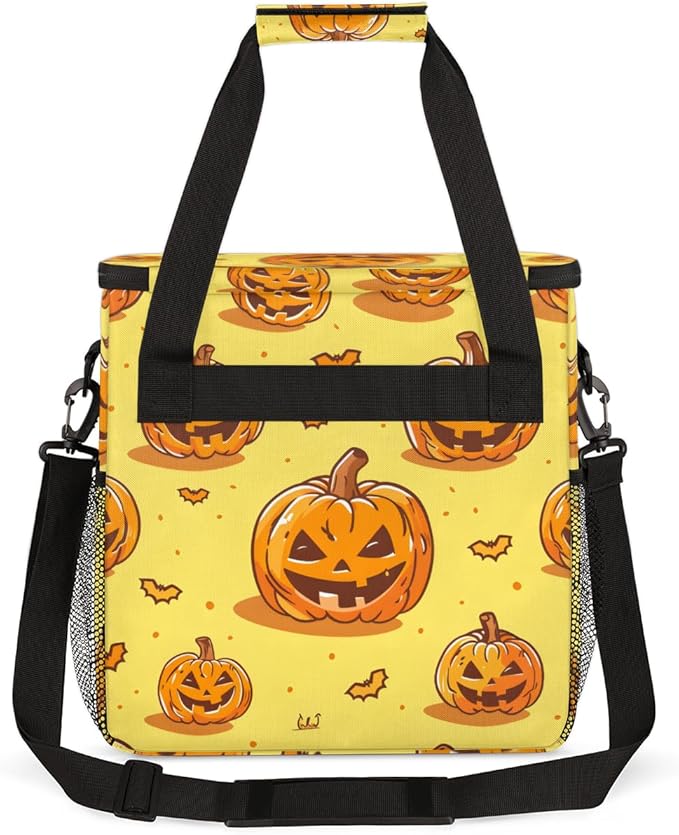 Retro Pumpkin Coffee Maker Carrying Bag Mystical Pumpkin Travel Storage Bag Compatible with K-Mini or K-Mini Plus Single Serve Coffee Brewer Carrying Case with Multiple Pockets &amp Shoulder Strap