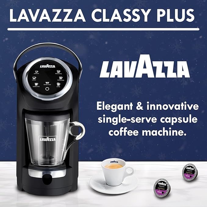 Lavazza Classy Plus Coffee Maker – 72 Count Intenso Espresso Capsules – Dual Brew Espresso &amp Lungo Machine Compatible Expert Capsules