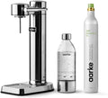 Aarke Carbonator lll with CO2 Cylinder Sparkling &amp Carbonation Water Machine Stainless Steel with PET BPA-Free Reusable Bottle Volume 1L/34 fl oz (Stainless Steel)
