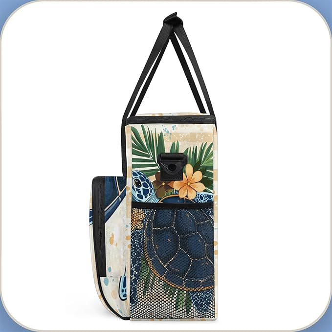 Sea Turtle Coffee Maker Travel Bag Animals Insulated Grocery Bag Travel Picnic Leakproof Cooler Bags With Shoulder Strap