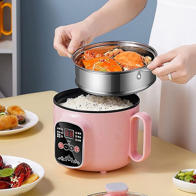 Household Electric Rice Cooker Household All-in-one Rice Cooker/Frying Pan/Wok/Soup Pot Non-Stick Inner Pot For 1-2 People(F)