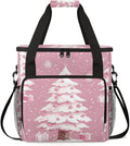 Cartoon Tree Coffee Maker Carrying Bag Christmas Gift Travel Storage Bag Compatible with K-Mini or K-Mini Plus Single Serve Coffee Brewer Carrying Case with Multiple Pockets &amp Shoulder Strap