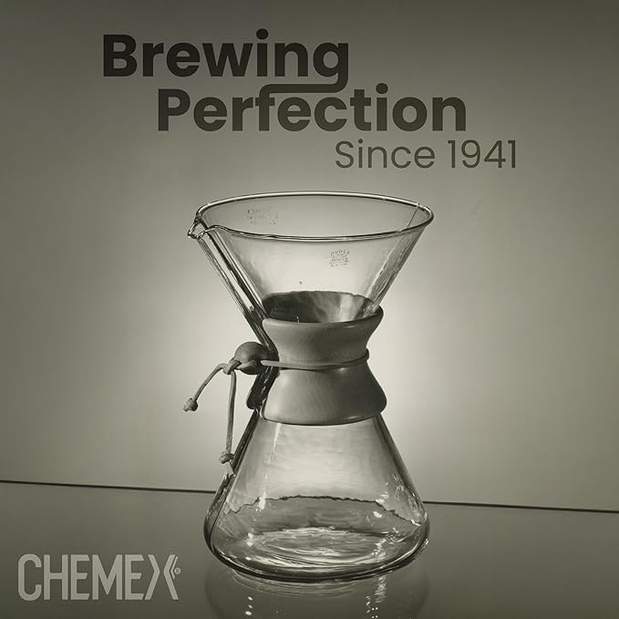 Chemex Pour-Over Glass Coffeemaker - Hand Blown Series - 3-Cup - Exclusive Packaging