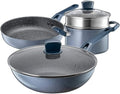 3Pcs Cookware Set Non-Stick Cookware Frying Pan Cooking Pot &amp Pan Saucepan with Glass Lid Octopus feet
