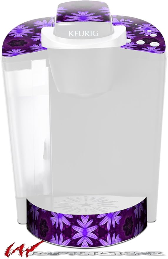 Decal Style Vinyl Skin compatible with Keurig K40 Elite Coffee Makers Abstract Floral Purple (COFFEE MAKER NOT INCLUDED)