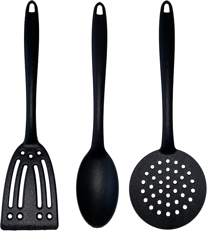 San Ignacio 7-Piece Cookware Set in Stainless Steel + Set of 3 Kitchen Utensils in Nylon