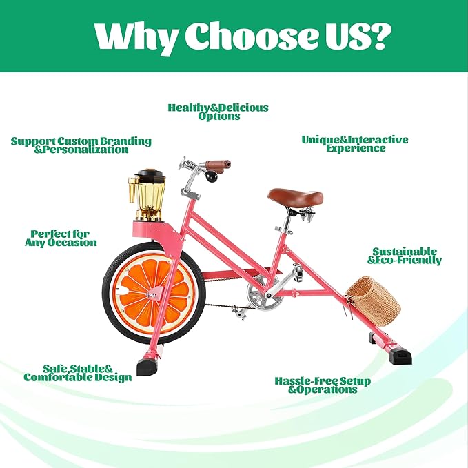 Blender Kids Commercial Other Fruit and Vegetable Machines Pedal Fruit Blender Smoothies Juicer Machine Equipment Bike(PINK)