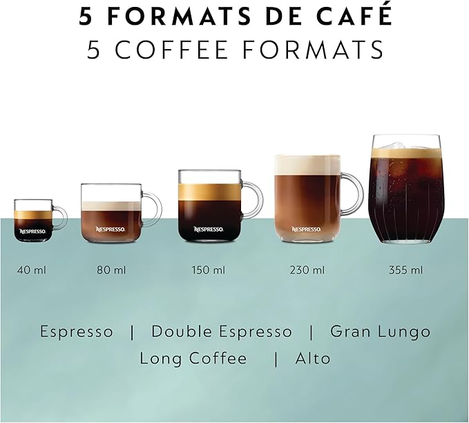Nespresso Vertuo Pop+ Coffee Maker and Espresso Machine Licorice Black