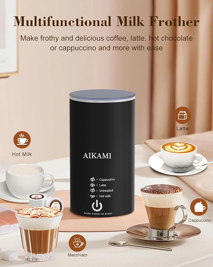 4 IN 1 Single Serve Coffee Maker with Milk Frother and Coffee Grinder Coffee Maker for K Cup and Ground Coffee with 30 oz Removable Water Reservoir 6 to 14 oz. Brew Sizes Coffee Machine for Home