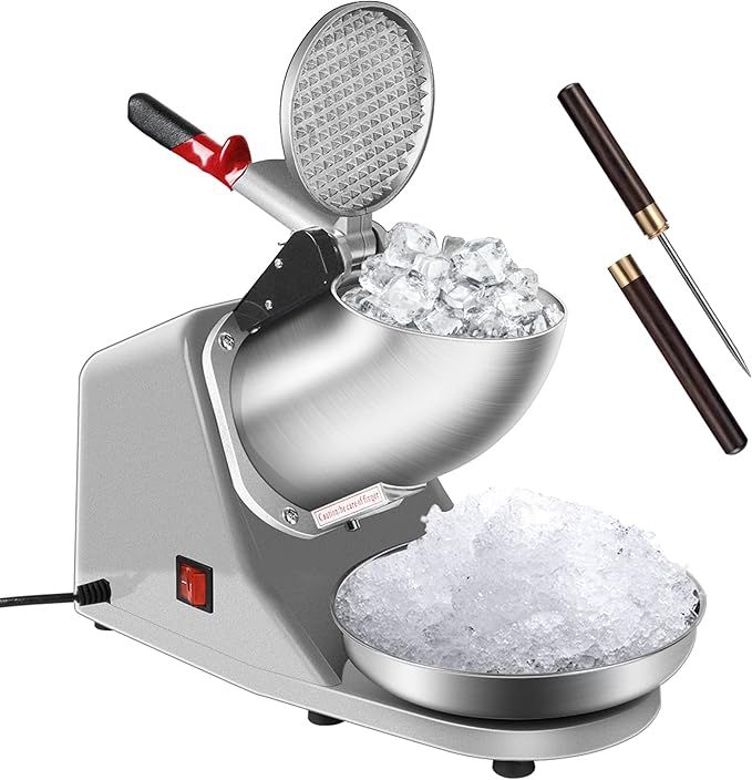 VIVOHOME Electric Ice Shaver Snow Cone Maker Machine Silver 143lbs/hr with VIVOHOME 4.75 Quart Stand Mixer 8 Speed Kitchen Electric Food Mixer