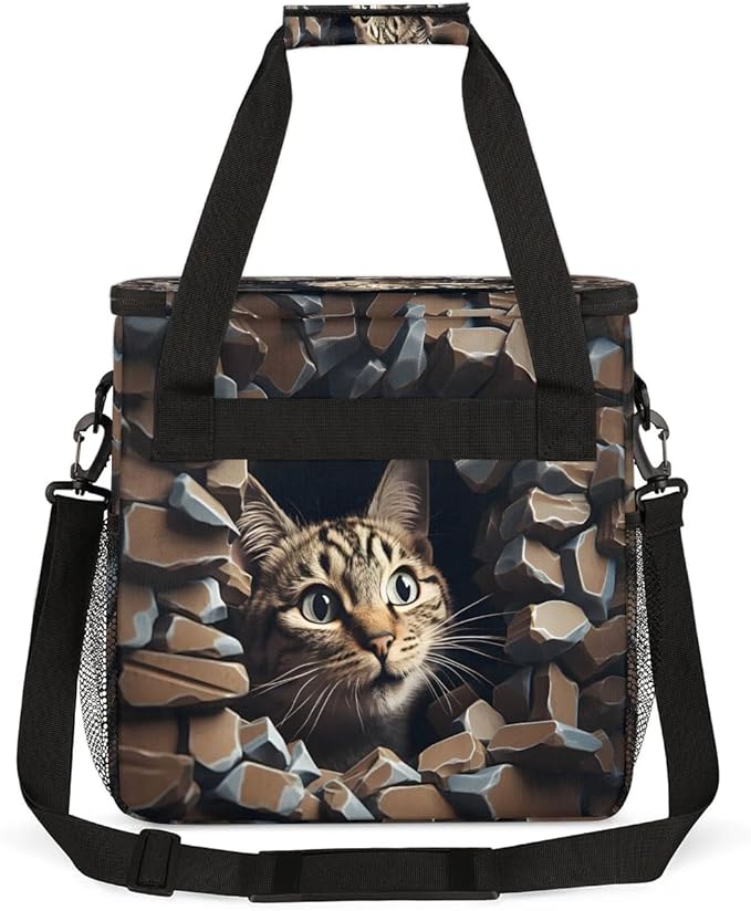Funny Cat Coffee Maker Travel Bag for K-Mini or K-Mini Plus Single Serve Coffee Brewer Portable Storage Tote Case for Tarvel