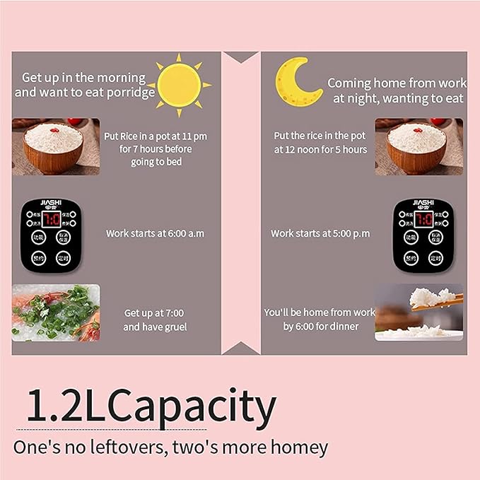 Mini Rice Cooker Dual-Purpose Rice Cooker And Steamer With Heat Preservation Function To Steam Healthy Food And Vegetables (#1) (#2)
