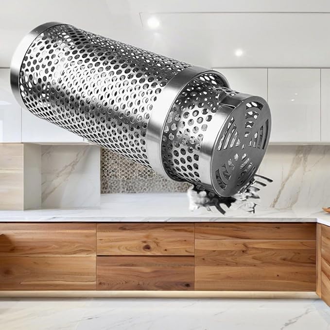 Kitchen Ceramic Cookware Sets 滚动烧烤笼不锈钢圆形烧烤筒户外烧烤架便携烧烤蓝烧烤网 KCookware Accessories - 1320