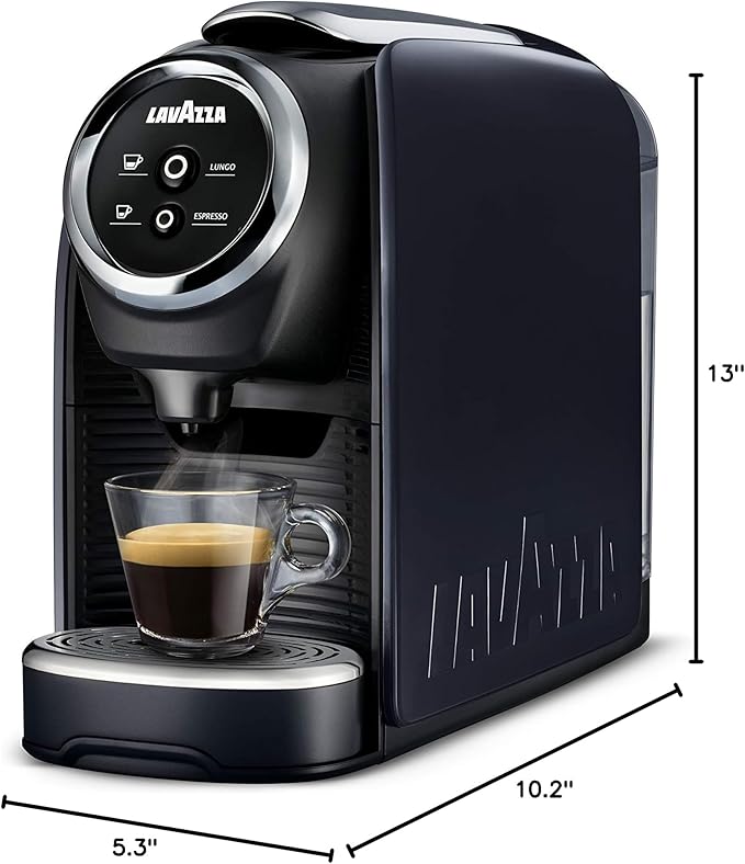 Lavazza BLUE Classy Mini Single Serve Espresso Coffee Machine LB 300 5.3 x 13 x 10.2 2 Coffee selections: simple touch controls 1 programmable free dose and 1 pre-set