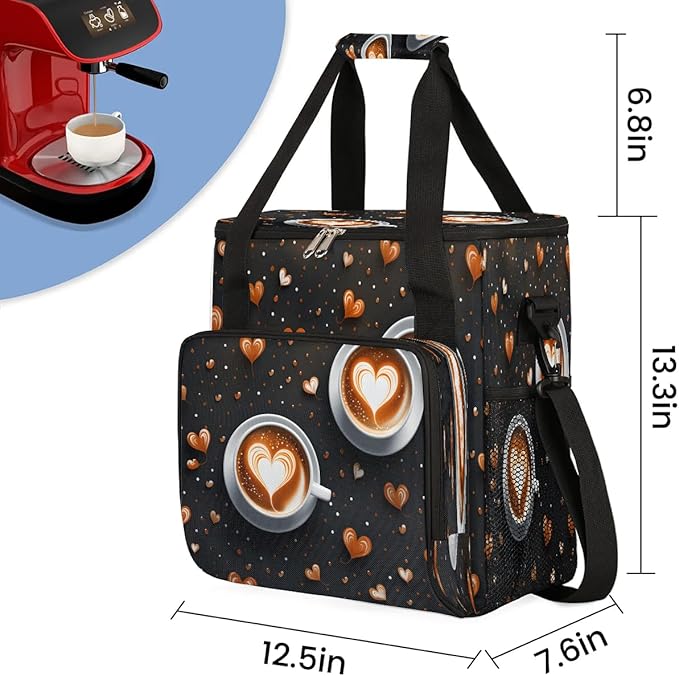Funny Coffee Coffee Maker Carrying Bag for Keurig K-Mini or K-Mini Plus Storage Portable Coffee Maker Travel Bag