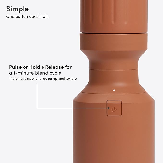 Beast Mighty 850 Stainless Steel | Compact Personal Blender | Extra Vessels | Keeps Blends Cold | Smoothies Shakes Sauces Dips | Portable Straw Caps and Lids | 850W (Terra)