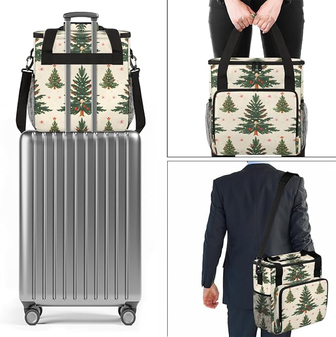Cartoon Tree Coffee Maker Carrying Bag Cute Tree Travel Storage Bag Compatible with K-Mini or K-Mini Plus Single Serve Coffee Brewer Carrying Case with Multiple Pockets &amp Shoulder Strap