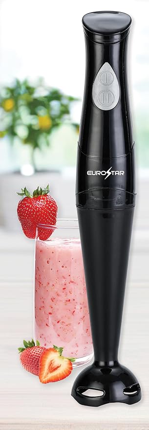 EUROSTAR EH400B 2-Speed Immersion Hand Blender with Detachable Shaft Black
