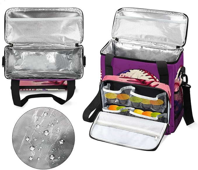 Sport Baseball Coffee Maker Carrying Bag Graffiti Baseball Travel Storage Bag Compatible with K-Mini or K-Mini Plus Single Serve Coffee Brewer Carrying Case with Multiple Pockets &amp Shoulder Stra