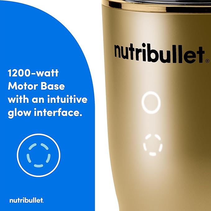 nutribullet® Ultra Plus+ 3-1 Compact Kitchen System 1200W Kitchen System with Blender Food Processor and Coffee and Spice Grinder 32oz and 24oz Blending Cups 2-Cup Food Processor Brass