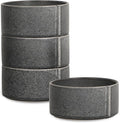 Stone Lain Bao 4-Piece Bowl Set Stoneware Charcoal