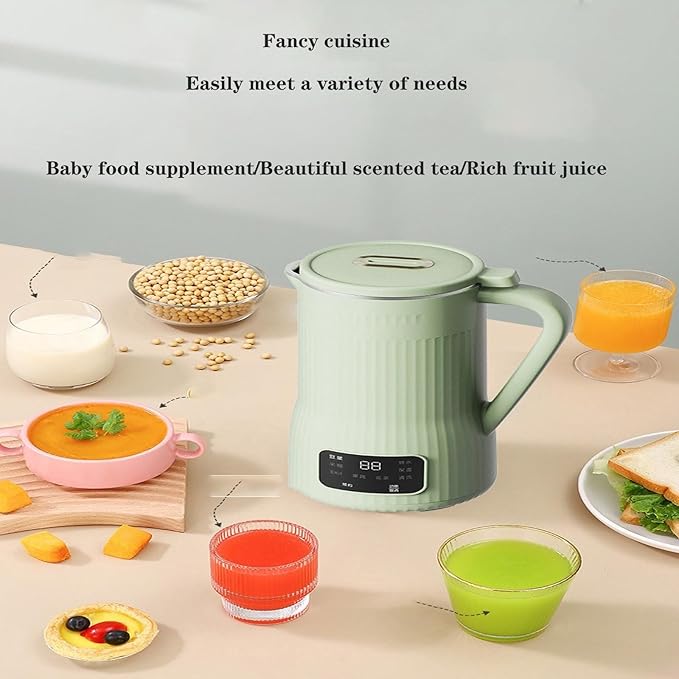 Mini Soybean Milk Maker Mini Juicer Portable Soy Milk Machine with 8 Functions Juicer Maker Free Filtering Self Cleaning for Household