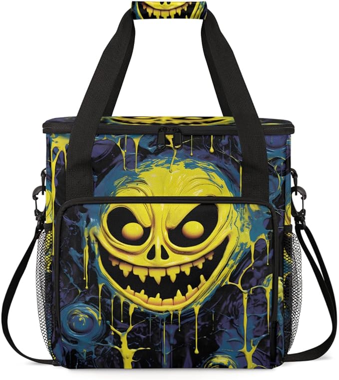 Halloween Ghosts Coffee Maker Carrying Bag Gothic Ghosts Travel Storage Bag Compatible with K-Mini or K-Mini Plus Single Serve Coffee Brewer Carrying Case with Multiple Pockets &amp Shoulder Strap