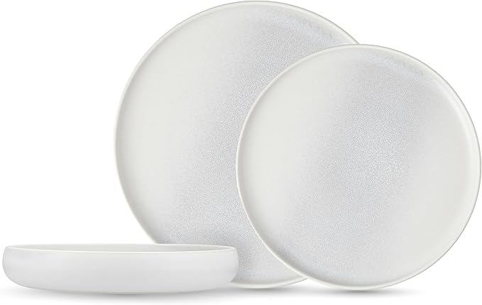 Eater x Zwiesel Fortessa Foss Stoneware 12 Piece Dinnerware Set (Service for 4) Thermal White