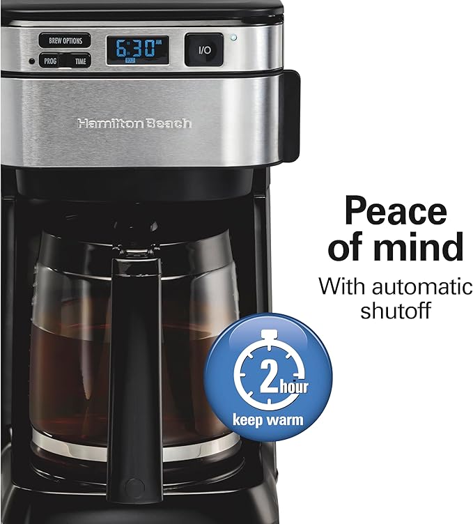Hamilton Beach 12 Cup Programmable Coffee Maker FrontFill Drip Coffee Maker