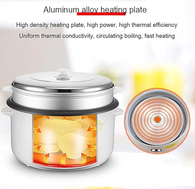 Commercial Rice CookerHigh-Capacity 10/12/19L with Non Stick Pot &amp One Touch Operationfor Hotel Restaurant Canteen Construction Site Rice CookerOne Color-12L-1950W