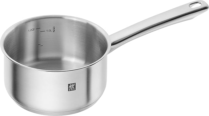 Zwilling Flow 5-Piece Cookware Set Glass Lids Suitable for Induction Cookers Dishwasher Safe Rust-Free 18/10 Stainless Steel