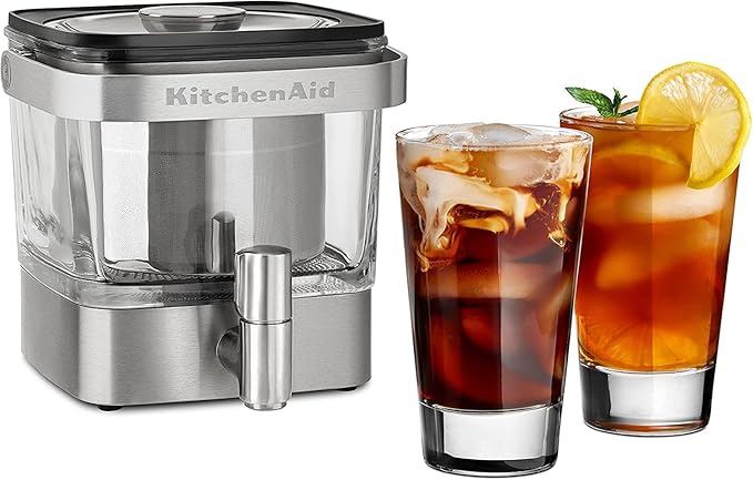 KitchenAid KCM4212SX Cold Brew Coffee Maker-Brushed Stainless Steel 28 ounce (RENEWED)