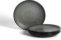Stone Lain Dua 4-Piece Salad Plate Set Stoneware Black